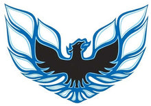 Load image into Gallery viewer, Blue and Black Front Bumper/Rear Spoiler Decal For 1973-1978 Firebird Formula
