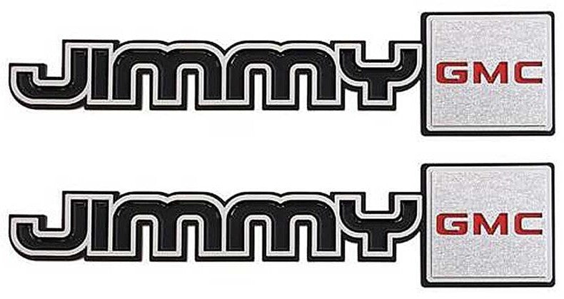 OER Jimmy Fender Emblem Set With Mounting For 1981-1987 GMC Jimmy Models