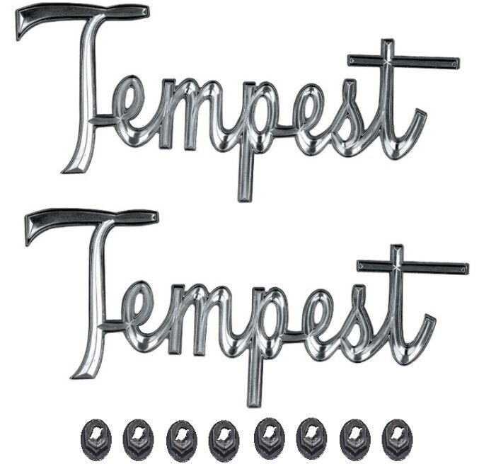 Tempest Quarter Panel Fender Script Emblem Set For 1966 Pontiac Tempest USA Made