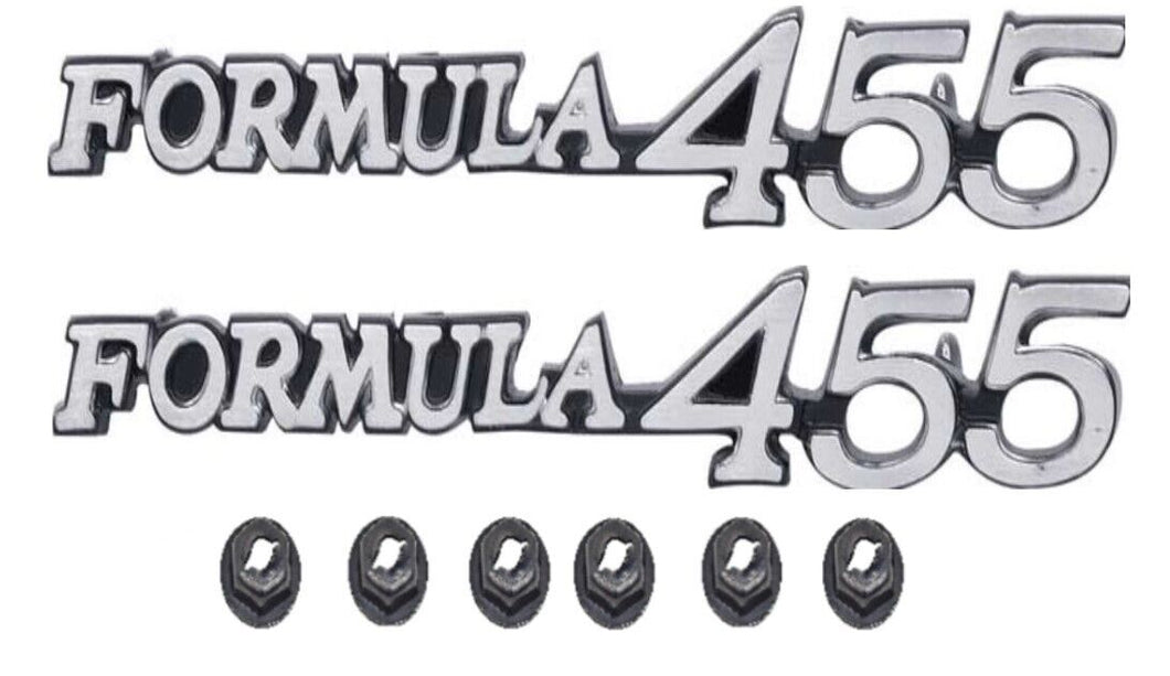 Reproduction Formula 455 Front Fender Emblem Set For 1970-1971 Pontiac Firebird