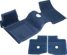 Load image into Gallery viewer, OER Dark Blue Bow Tie 3 Piece Rubber Floor Mat Set 1961-1972 Impala and Bel Air
