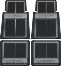 Load image into Gallery viewer, OER 4 Piece Black "Duster" Floor Mat Set 1970-1976 Plymouth Duster
