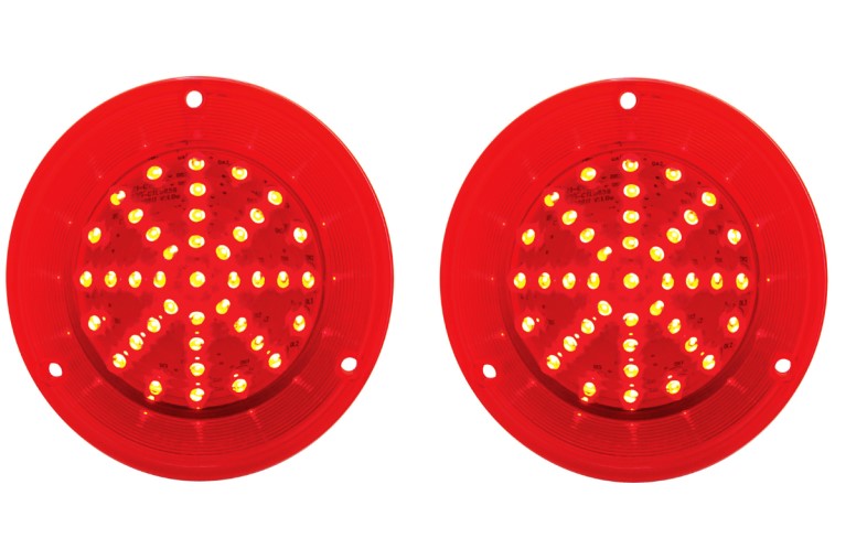 United Pacific Super Bright LED Tail Light Set 1958-1959 Chevy Fleetside Trucks