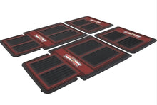 Load image into Gallery viewer, OER 4 Piece Red and Black Carpet Floor Mat Set 1955-1957 Chevy Bel Air
