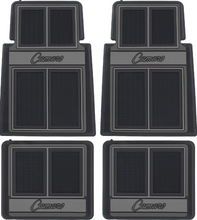 Load image into Gallery viewer, OER 4 Piece Black/Gray Floor Mat Set 1967-2002 Chevy Camaro Models
