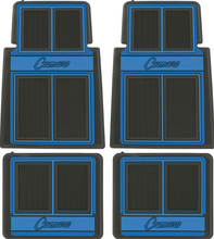 Load image into Gallery viewer, OER 4 Piece Blue/Black Floor Mat Set 1967-2002 Chevy Camaro Models
