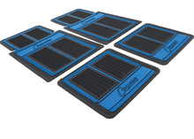 Load image into Gallery viewer, OER 4 Piece Blue/Black Floor Mat Set 1967-2002 Chevy Camaro Models
