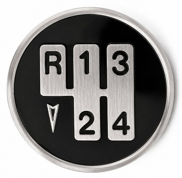 4-Speed Shift Knob Emblem With Chrome Edging 1970-1981 Pontiac Firebird Trans AM