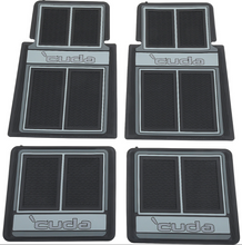 Load image into Gallery viewer, OER 4 Piece Black "Barracuda" Floor Mat Set 1964-1974 Barracuda
