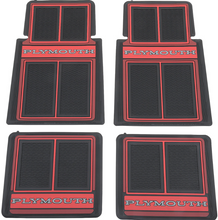 Load image into Gallery viewer, OER 4 Piece Red/Black Floor Mat Set 1960-1976 Plymouth Models
