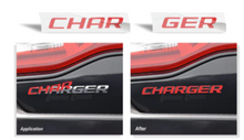 Load image into Gallery viewer, Red Charger Trunk Lettering Overlay Decal For 2006-2014 Dodge Charger
