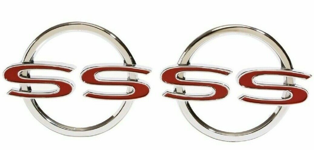 Trim Parts 2360 1964 Chevrolet Impala SS Rear Quarter Panel Emblem Set USA Made