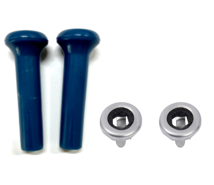 OER Medium Blue Door Lock Knob Set For 1968-1973 Chevelle and 1968-1981 Impala