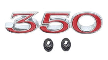 Load image into Gallery viewer, Diecast Front Fender 350 Emblem For 1970 Pontiac Firebird Made in the USA
