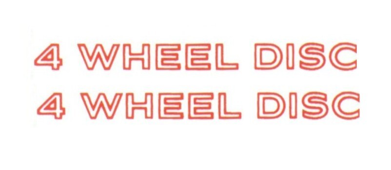 Red/Orange 4 Wheel Disc Door Handle Decal Pair For 1970-1981 Firebird & Camaro