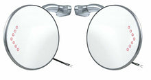 Load image into Gallery viewer, United Pacific 4&quot; Curved Arm Convex Peep Mirror Set LED Turn Signal Hotrod Rat
