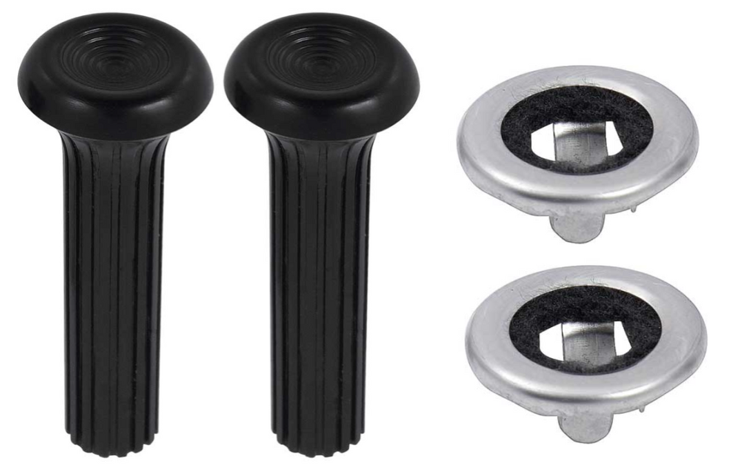 OER Ribbed Door Lock Knob and Ferrule Set For 1968-1970 Buick Chevy Olds Pontiac