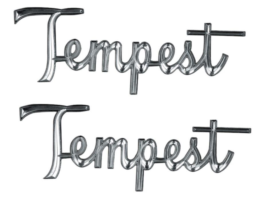 Tempest Quarter Panel Fender Script Emblem Set For 1966 Pontiac Tempest USA Made