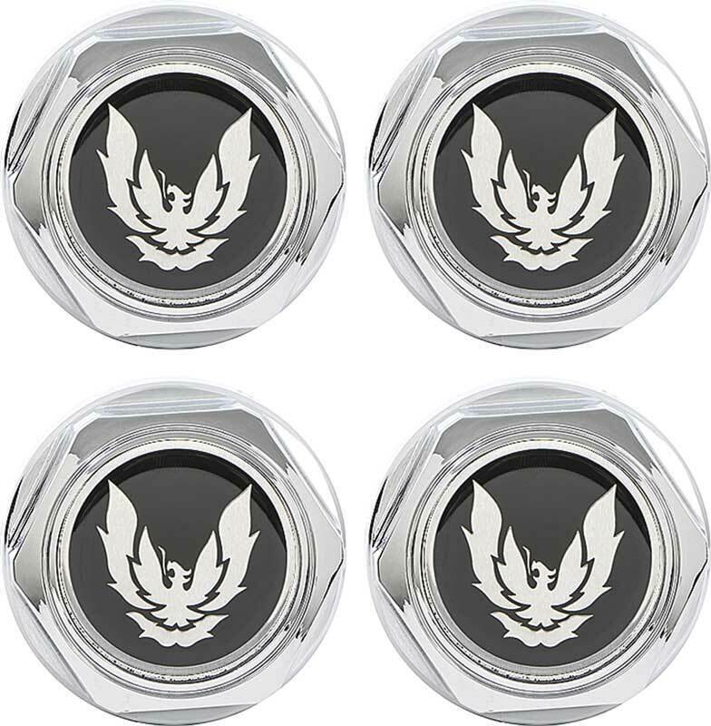 OER Chrome Wheel Center Cap Set with Late Silver Bird Logo 1982-1992 Firebird