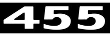 Load image into Gallery viewer, White 455 Hood Scoop Decal Set For 1973 Pontiac GTO Lemans and Tempest

