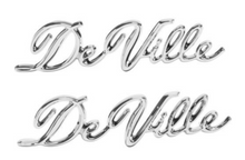 Load image into Gallery viewer, Trim Parts Rear Quarter Fender Emblem Set 1965-1970 Cadillac DeVille Models
