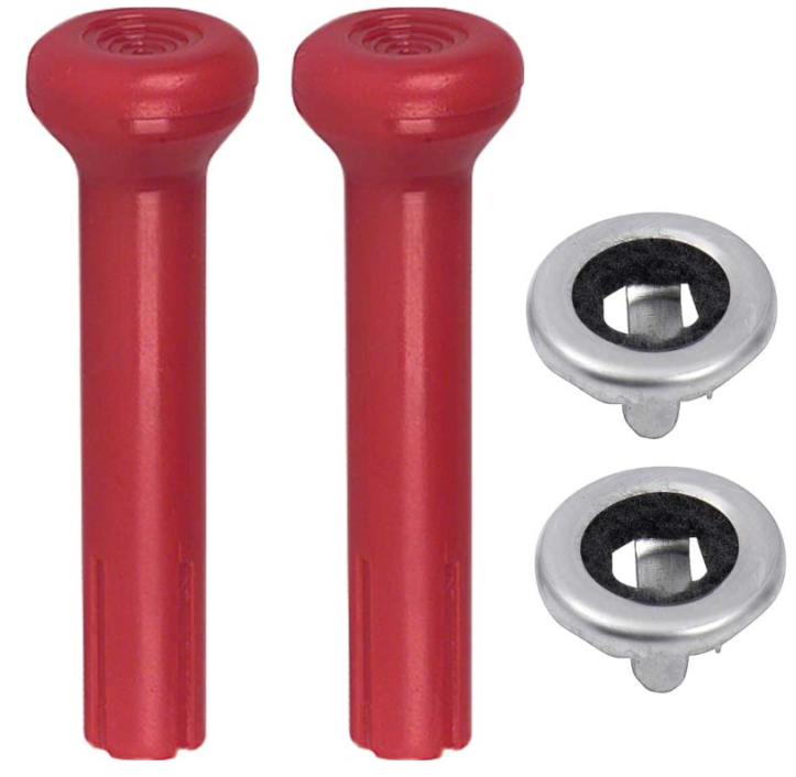 OER Red Door Lock Knob Set For 1968-1986 Chevy and GMC Pickup Trucks