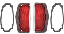 Load image into Gallery viewer, RestoParts Tail Light Lamp Lens Set With Silver Trim For 1970 Olds Cutlass S/442
