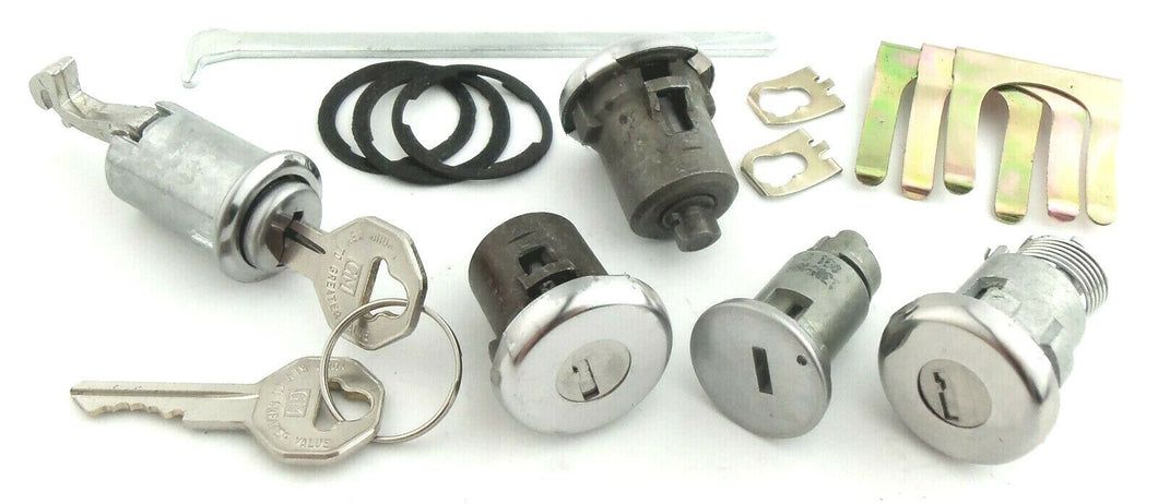 Keyed Alike Ignition Door Trunk & Glovebox Lock Set 1965 Chevy II Nova