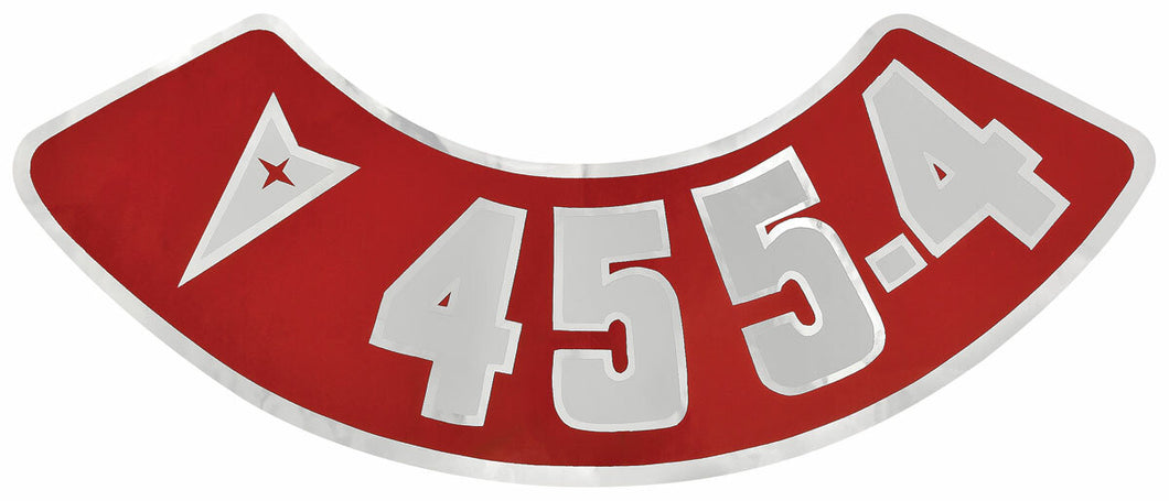 OER Air Cleaner Decal 455-4V 1959-1977 GTO Catalina Firebird Bonneville