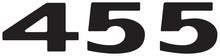 Load image into Gallery viewer, Black 455 Hood Scoop Decal For 1971-1972 Pontiac GTO Lemans and Tempest
