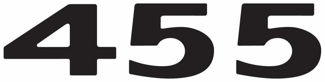 Black 455 Hood Scoop Decal For 1971-1972 Pontiac GTO Lemans and Tempest