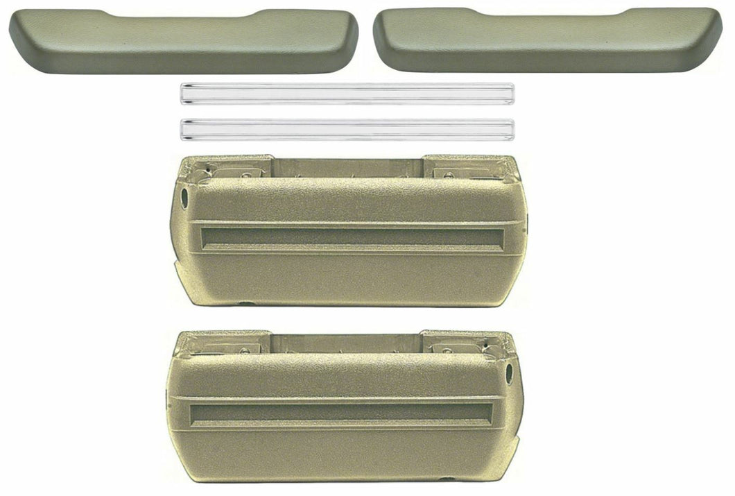 OER Ivy Gold Standard Arm Rest Base/Pad/Molding Set 1968-1972 GTO Chevelle 442