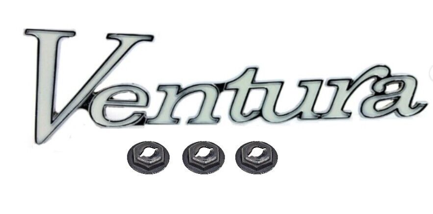 Chrome Script Fender Emblem For 1971-1977 Pontiac Ventura Models USA Made