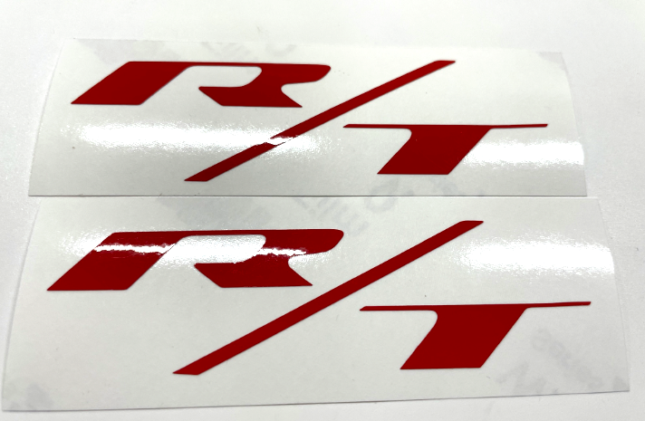 Red Front R/T Grille Emblem Overlay Decal For 2015-2023 Dodge Challenger