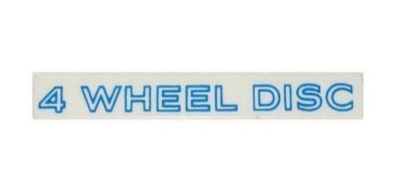 Blue 4 Wheel Disc Door Handle Insert Decal For 1970-1981 Firebird and Camaro