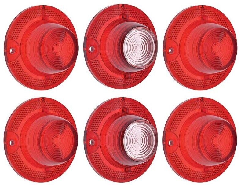 OER Tail Lamp and Back Up Lamp Lens Set For 1962 Chevy Impala Models