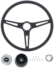 Load image into Gallery viewer, OER 15&quot; Black Grip Cushioned Steering Wheel Kit For 1969-1972 Chevy &amp; GMC Trucks
