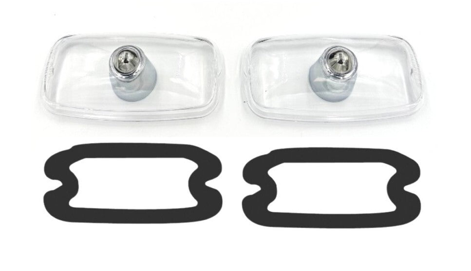 Clear Park Lamp Lens Set For 1966-1967 Pontiac GTO and 1965 Grand Prix