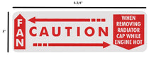 Load image into Gallery viewer, Fan Caution Decal For 1962-1964 Grand Prix and 1962-1963 Bonneville and Catalina

