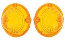 Load image into Gallery viewer, United Pacific Amber Park Lamp Lens Pair For 1958 Chevy Bel Air Biscayne Impala
