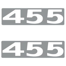 Load image into Gallery viewer, White 455 Hood Scoop Decal Set For 1971-1972 Pontiac GTO Lemans and Tempest
