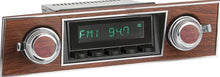 Load image into Gallery viewer, RH6704W 1967 Pontiac Firebird Hermosa Digital AM FM Radio Black w/ Walnut Face
