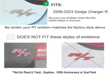 Load image into Gallery viewer, Red Rear R/T Trunk Emblem Overlay Decal For 2006-2023 Dodge Charger R/T
