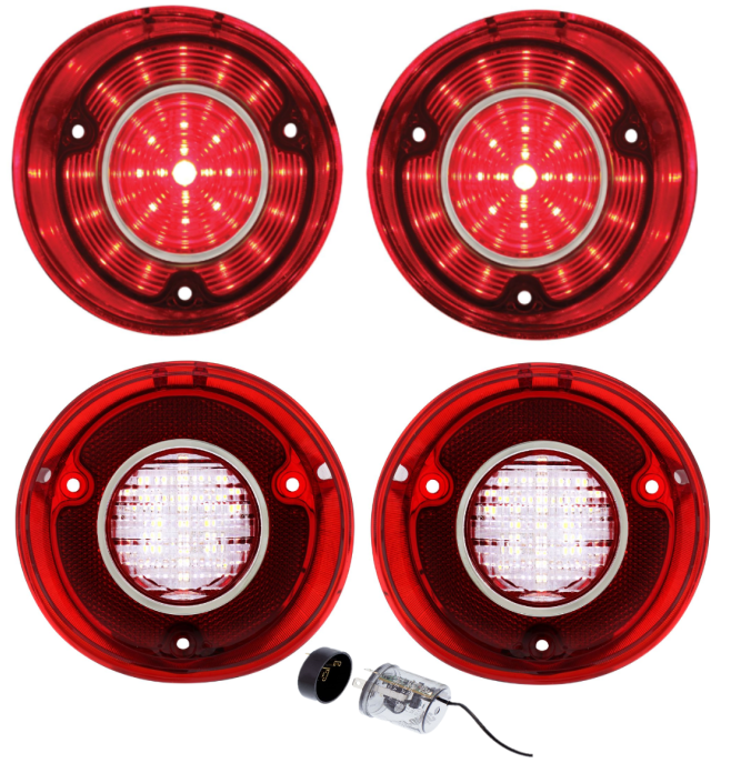 United Pacific LED Tail Light and Backup Light Set 1972 Chevy Chevelle/Malibu