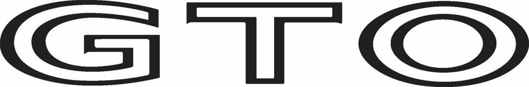 Black Body/Fender Decal1970-1973 Pontiac GTO 3M Backing USA Made