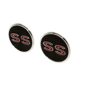 Load image into Gallery viewer, Trim Parts SS Interior Door Panel Emblem Pair For 1964 Chevrolet Impala SS
