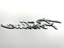 Load image into Gallery viewer, Pontiac Script Front Grille Emblem For 1961 Pontiac Tempest and LeMans USA Made
