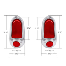 Load image into Gallery viewer, United Pacific Tail Light Assembly Set For 1949-1950 Chevy Passenger Cars
