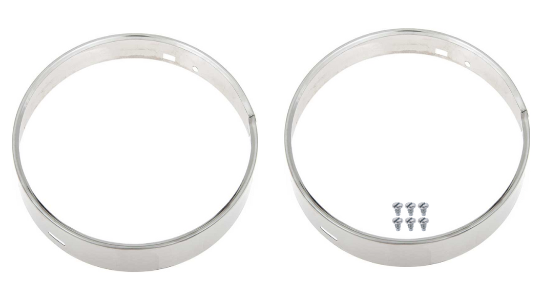 OER Headlamp Retaining Ring Set For 1956-1957 Bel Air 150 210 Nomad Corvette