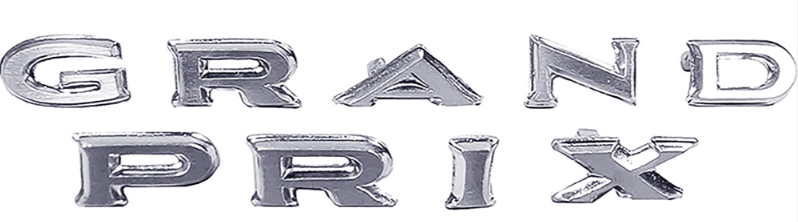 OER Brushed Chrome Trunk Letter Emblem Set For 1969-1970 Pontiac Grand Prix